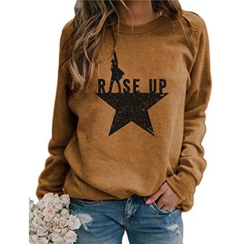 Five-pointed Star Print Round Neck Long-sleeved Pullover - Image 4