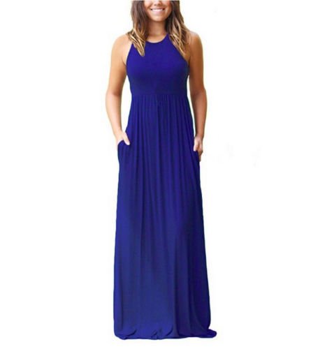 Casual Vest Pocket Dress Spring And Summer Short Sleeve Pocket Dress - Image 7