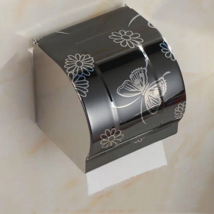 Stainless steel toilet tissue box - Image 2