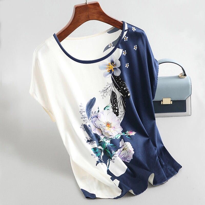 Summer Printed Short-Sleeved Loose Slim T-Shirt - Image 3
