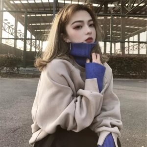 Women's plush thick sweater