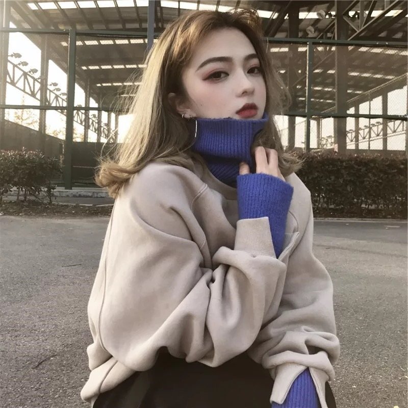 Women's plush thick sweater