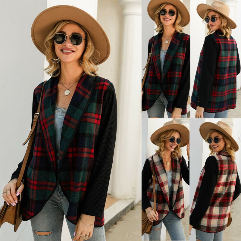 Printed plaid coat - Image 3