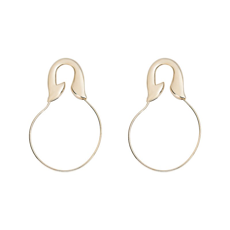 Exaggerated large circle creative pin earrings earrings - Image 4