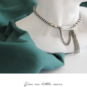Made square brand chain tassel bracelet