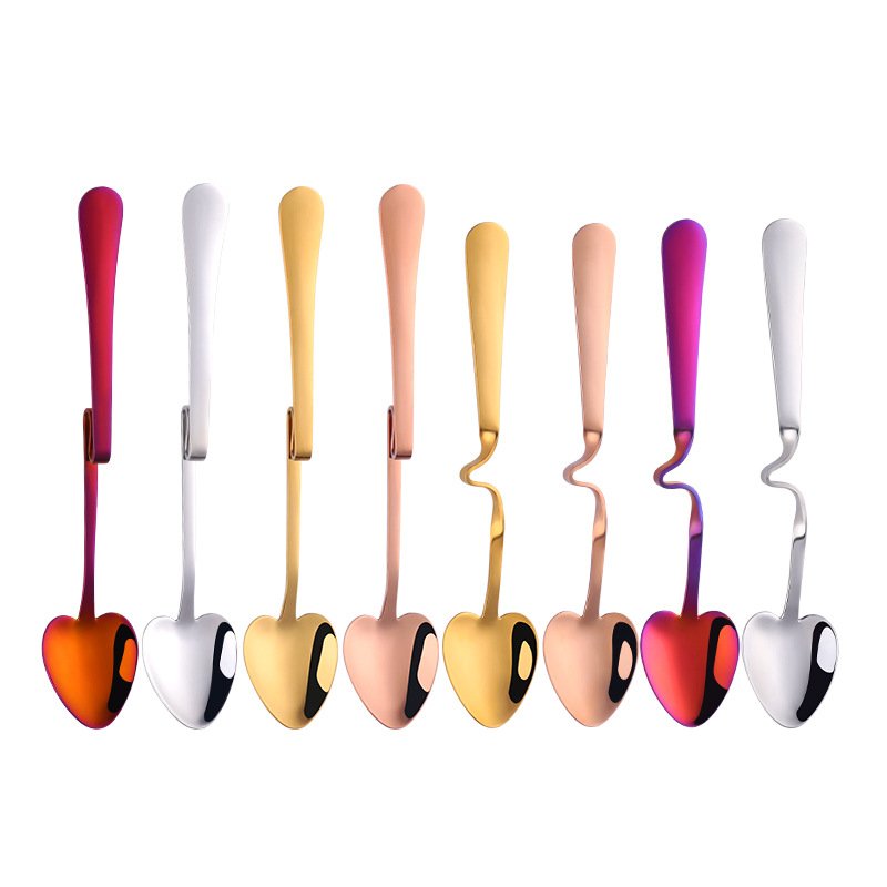 Heart-shaped stainless steel hanging cup spoon - Image 3