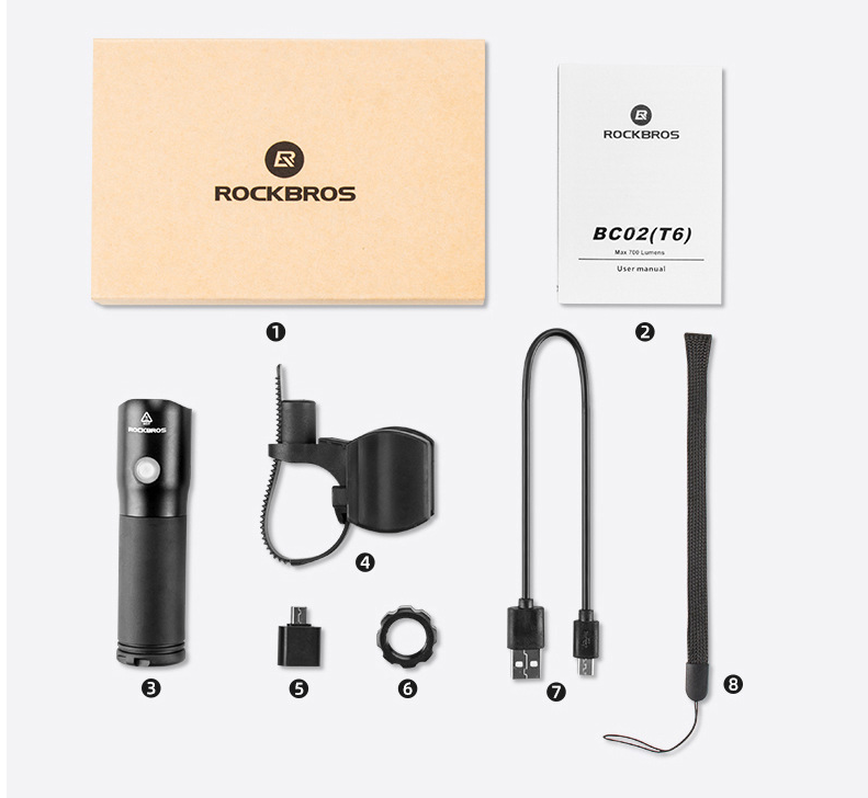Bicycle light night riding rechargeable flashlight - Image 8