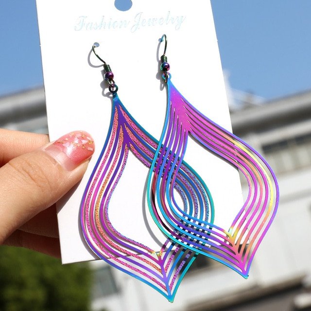 Personalized Striped Frosted Vintage Earrings - Image 3