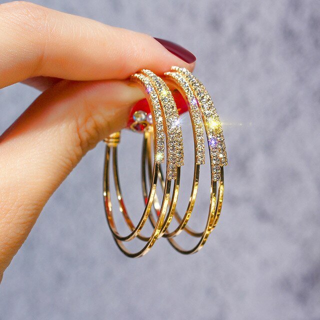 925 silver needle trend wild big circle earrings - Image 9