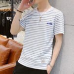 Striped wild casual bottoming shirt