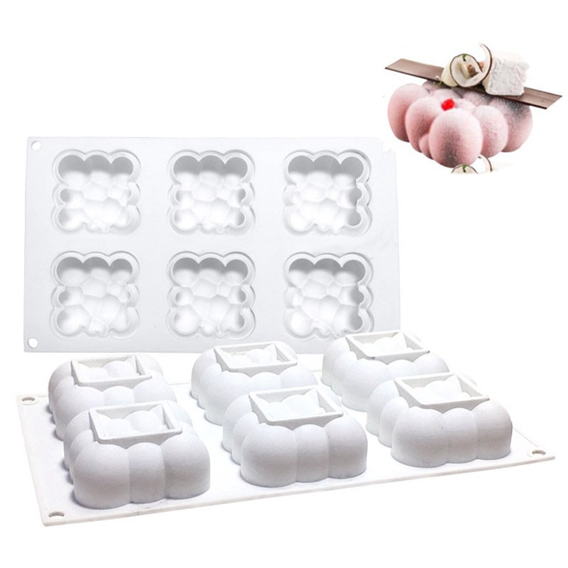 6 grid cloud cake silicone mold - Image 4