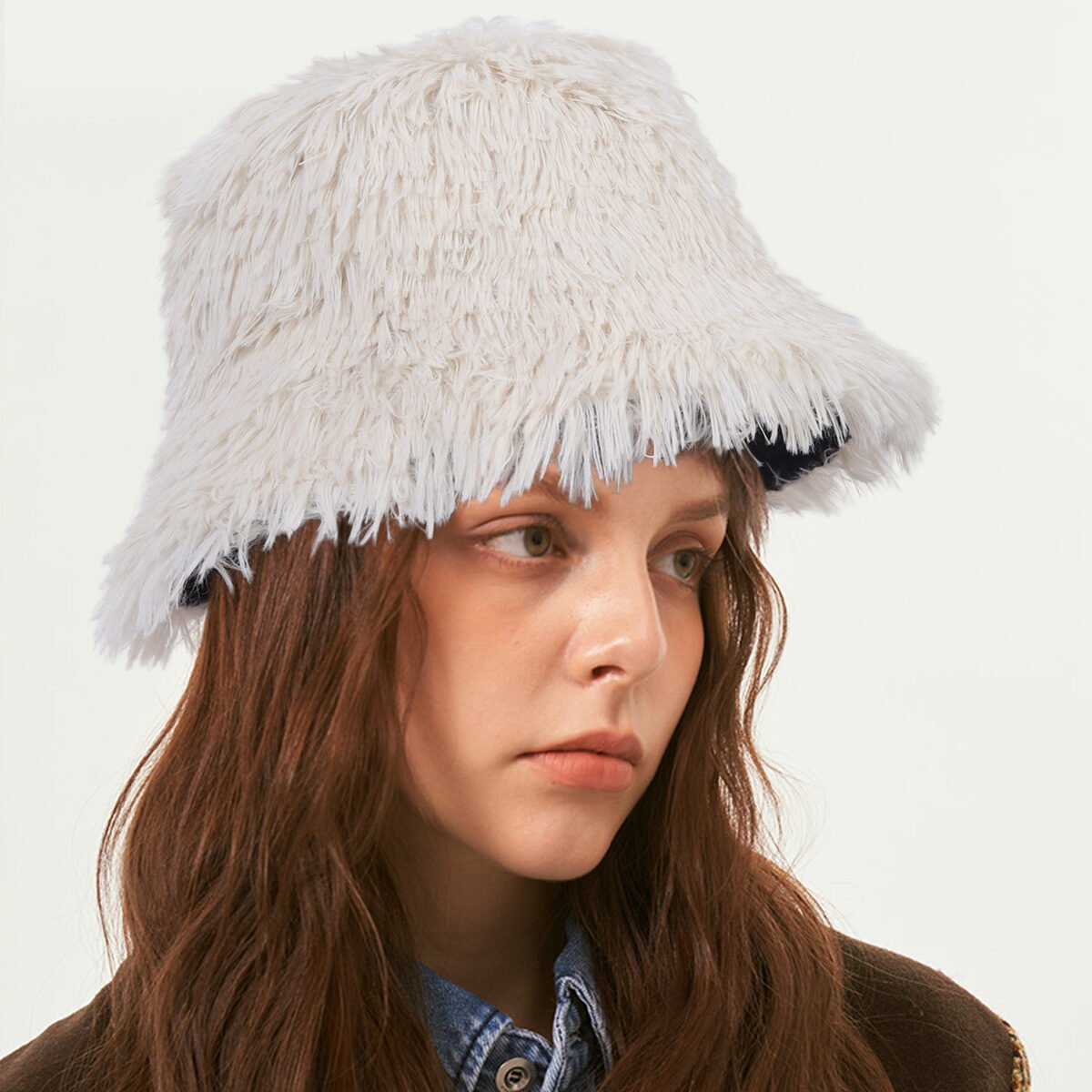 Autumn And Winter Dopamine Long Hair Bucket Hat Warm Ear Protection - Image 9