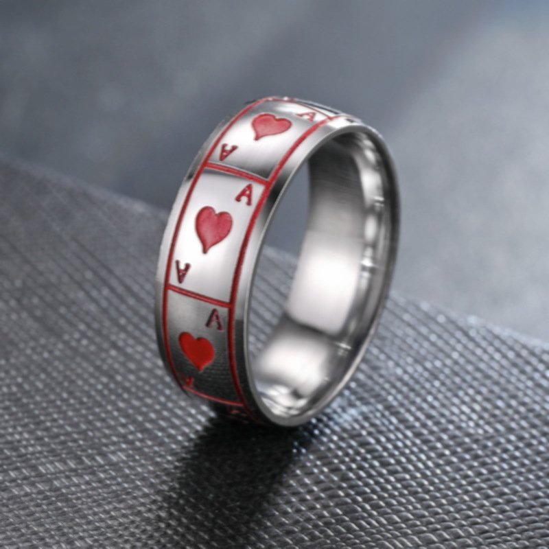 Lucky Black Peach A Titanium Steel Ring - Image 11