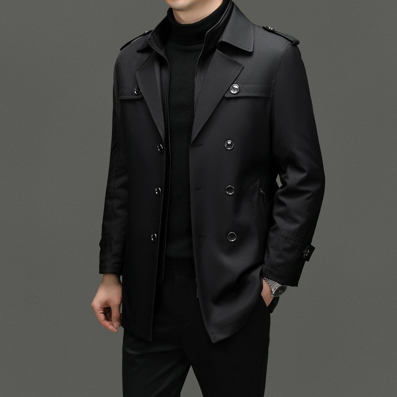 Men's Duster Mid-length Detachable Liner With Cotton Belt - Image 7