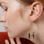 Exaggerated large circle creative pin earrings