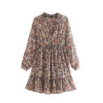 Stretch Waist Floral Print Dress
