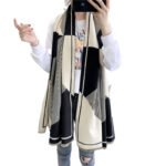 New Double-sided Geometric Imitation Cashmere Scarf