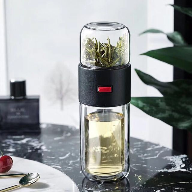 Tea water separation double glass teacup - Image 3