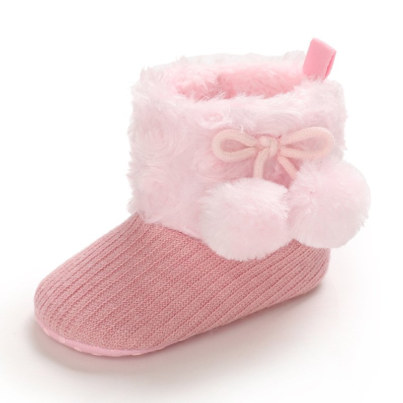 Cute princess wool ball cotton shoes - Image 9