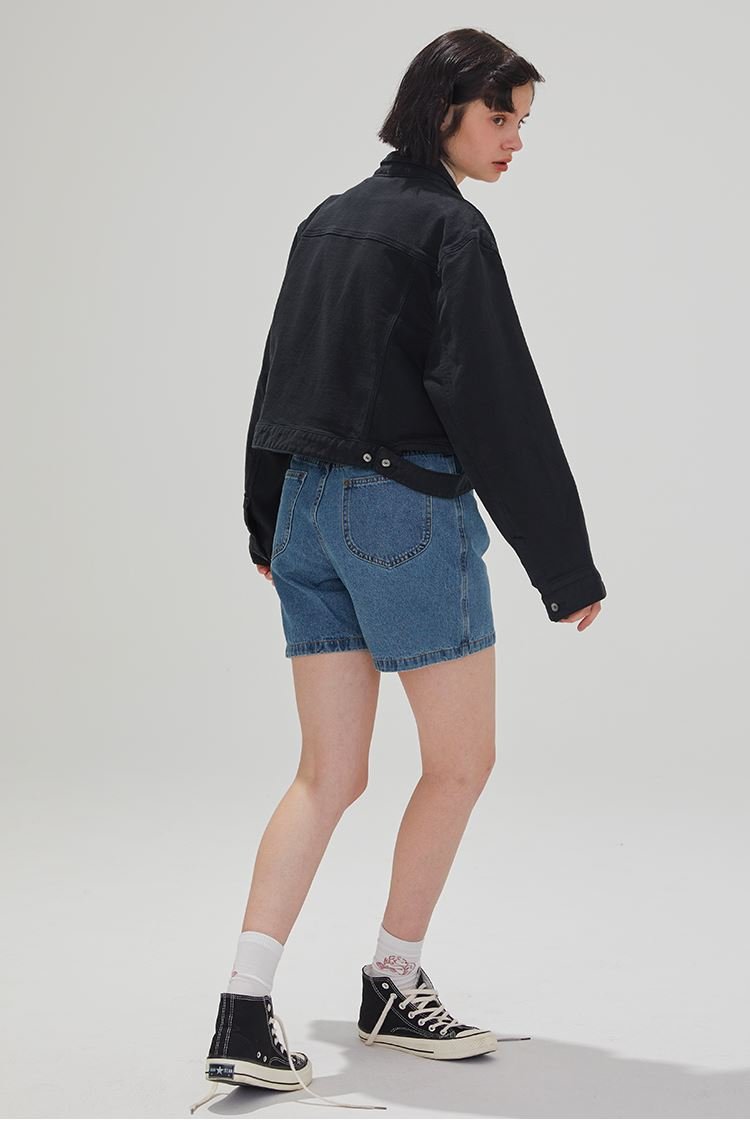 Summer new loose wash high waist slim female casual wild denim shorts - Image 4