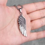 Simple Wings Metal Necklace Pendant Student Hip Hop