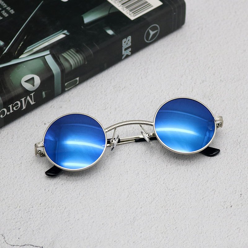 Round Senior Steampunk Fashion Eye Protection Sunglasses - Image 3