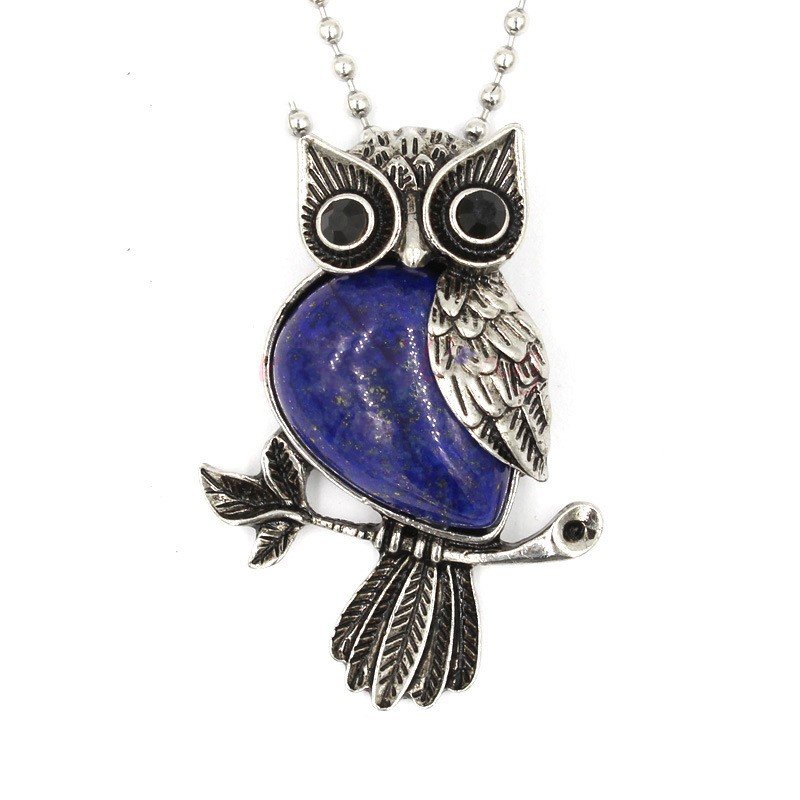 Natural Crystal Vintage Owl Pendant Pendant - Image 5