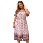 Large women's Printed Dress