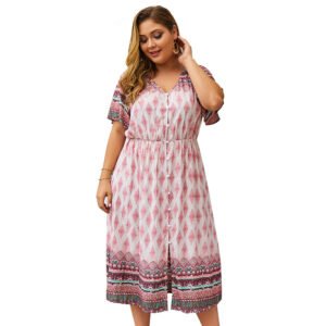 Large women's Printed Dress
