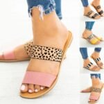 Leopard slippers sandals