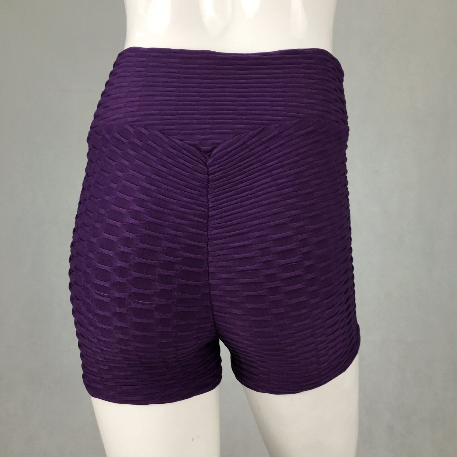 Jacquard sports solid color stretch running shorts - Image 7