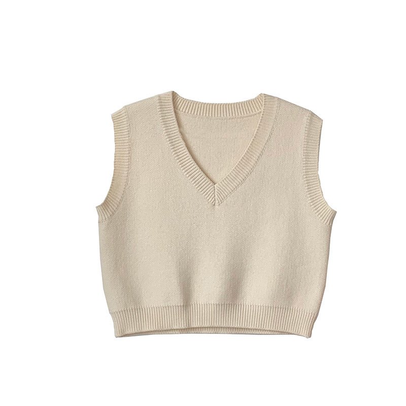Vintage V-neck knitted vest - Image 2