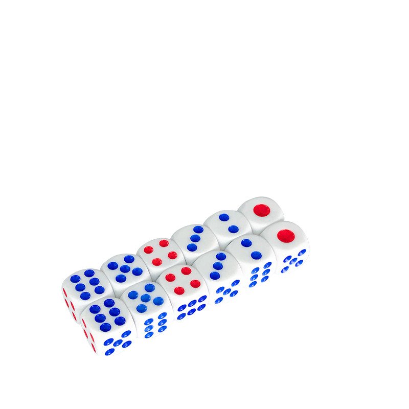 Red and blue dot ordinary dice - Image 5