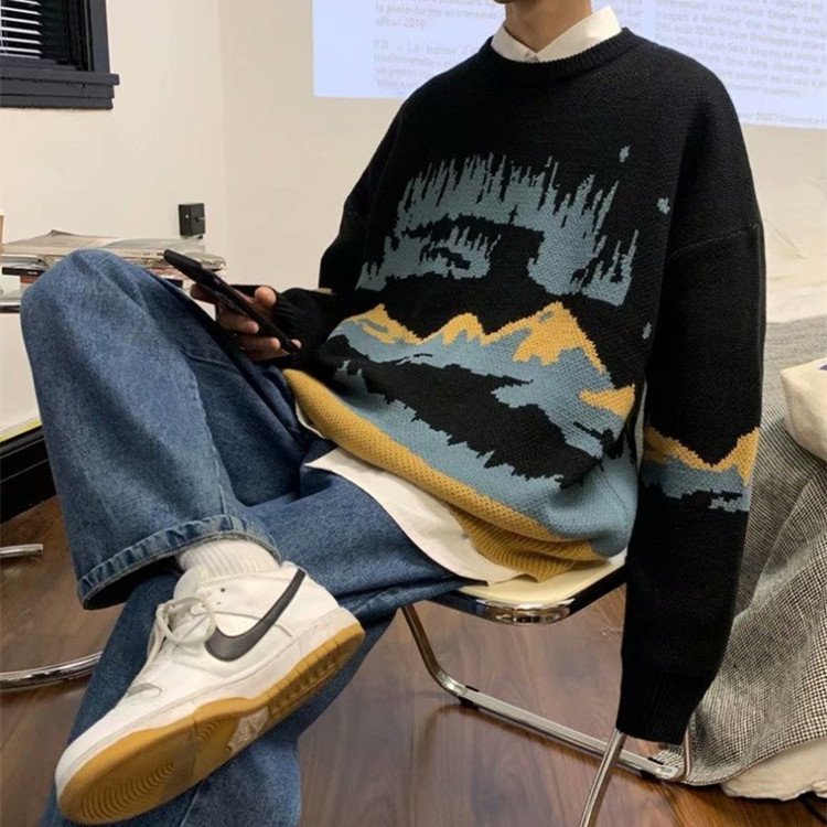 Retro Boys' Loose And Lazy Sweater - Image 5