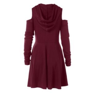 Hooded zip dress