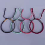Hand-woven diamond knot bracelet