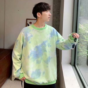 Tie-dye long-sleeved shirt