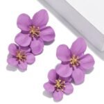 Double flower earrings