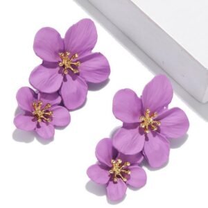 Double flower earrings