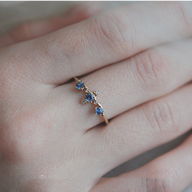 925 sterling silver 14K gold plated ring women - Image 2
