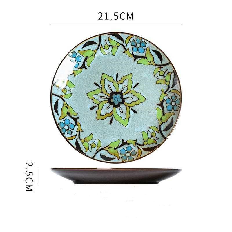 Hand painted ceramic plate round dinner plate - Image 11