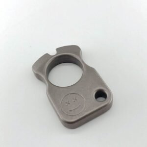 Self defense ring smiley face EDC key chain
