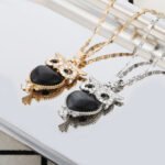 Hollow owl necklace