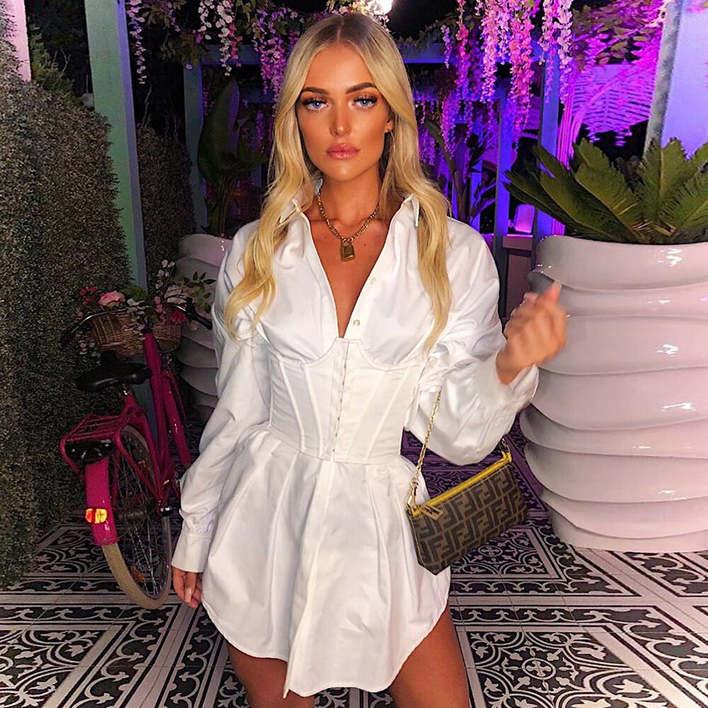 Women's Deep V Waist Dress - Image 9