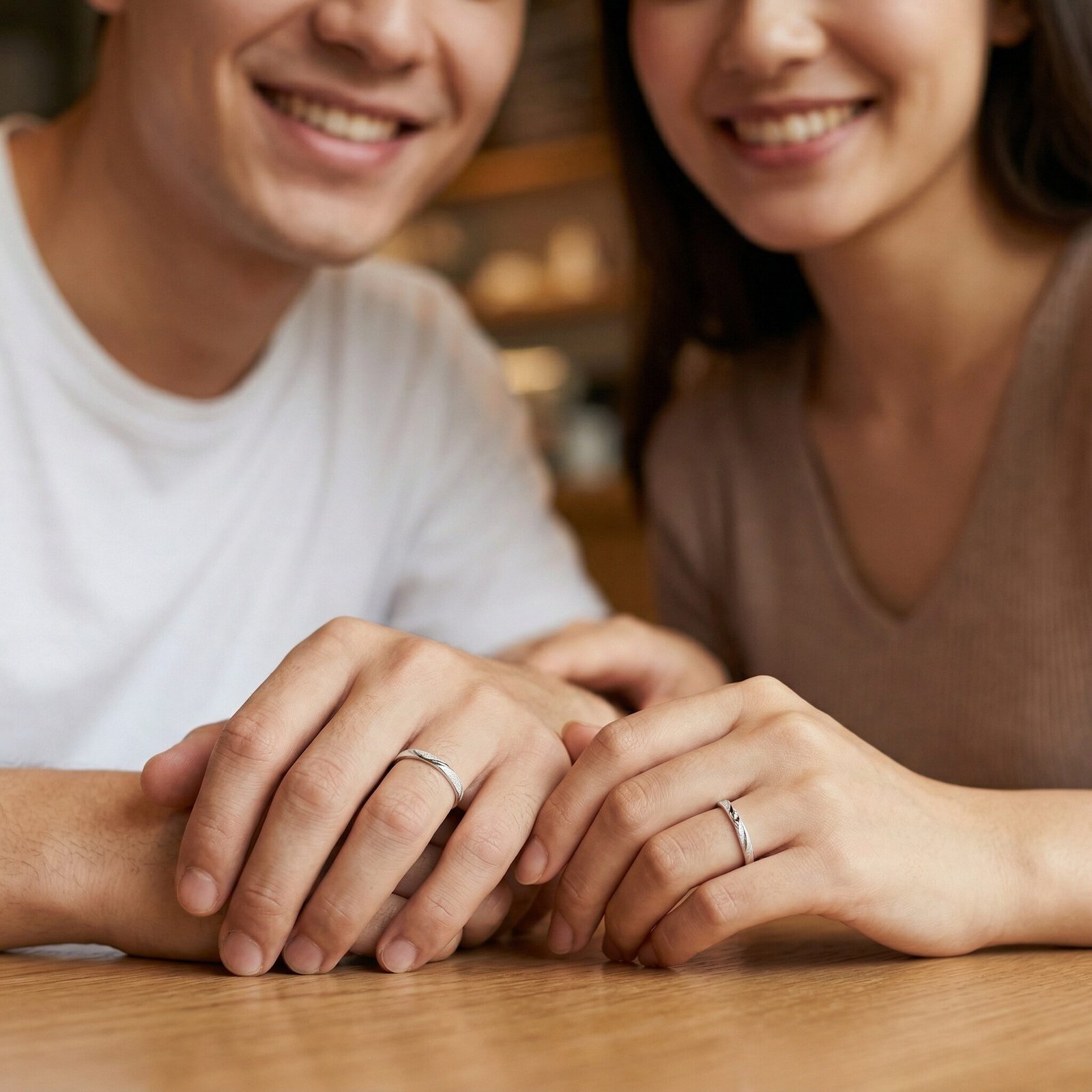 925 Sterling Silver Elegant Adjustable Silver Couple Rings with Twisted Matte and Polished Texture - Image 3
