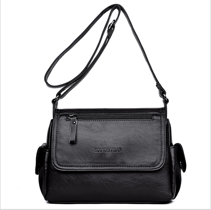 spring and summer middle-aged mother Messenger bag shoulder bag soft leather handbags wild travel shopping with the party bag - Image 7