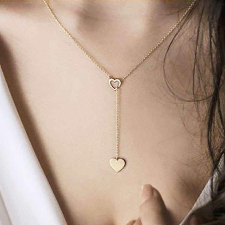 Peach Heart Love Pendant Necklace - Image 2