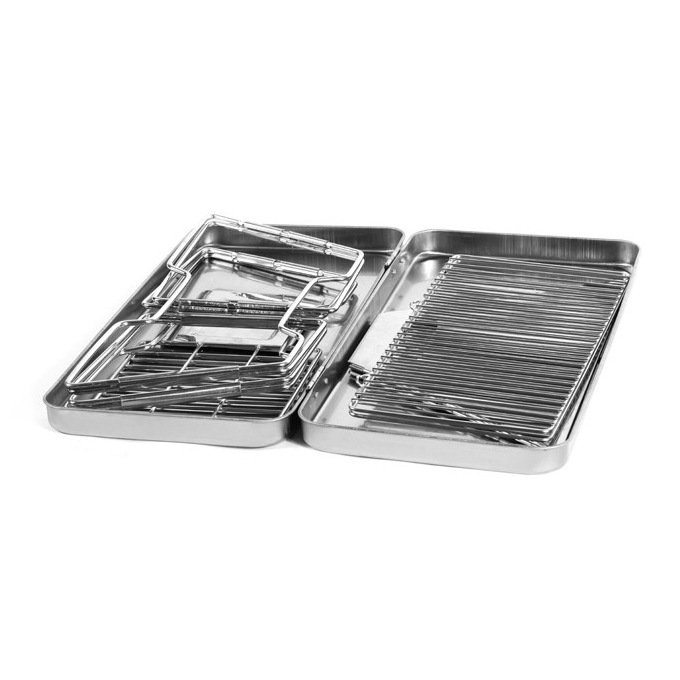 Stainless Steel 3-4 People Picnic Portable Foldable Barbecue Grill - Image 2