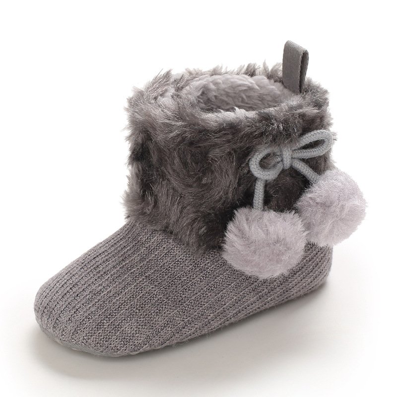 Cute princess wool ball cotton shoes - Image 8