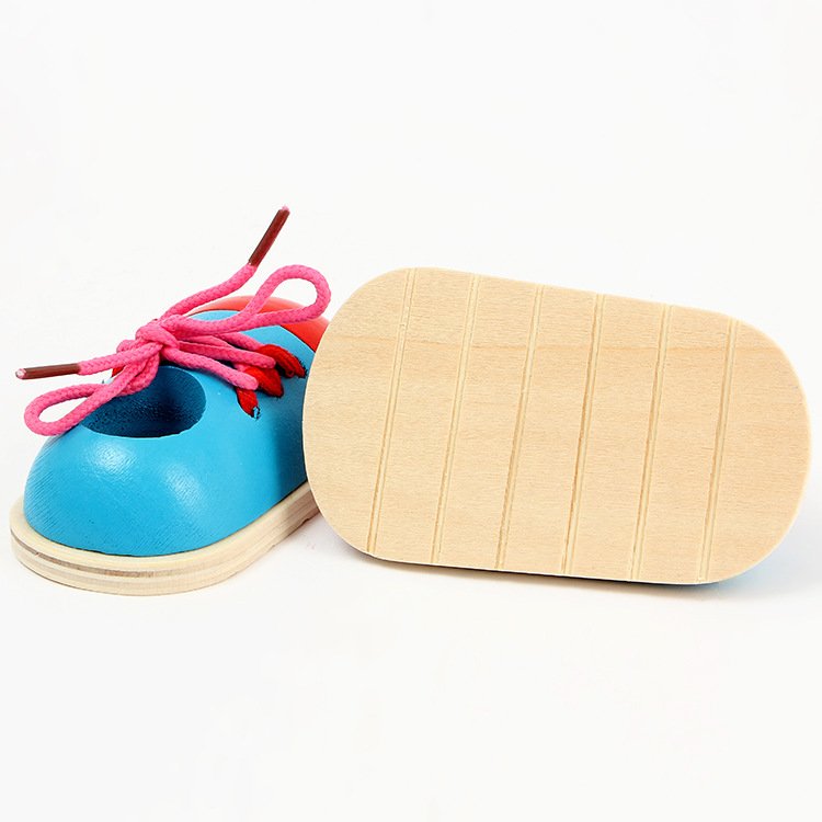 Children's educational wooden shoes laces - Image 3